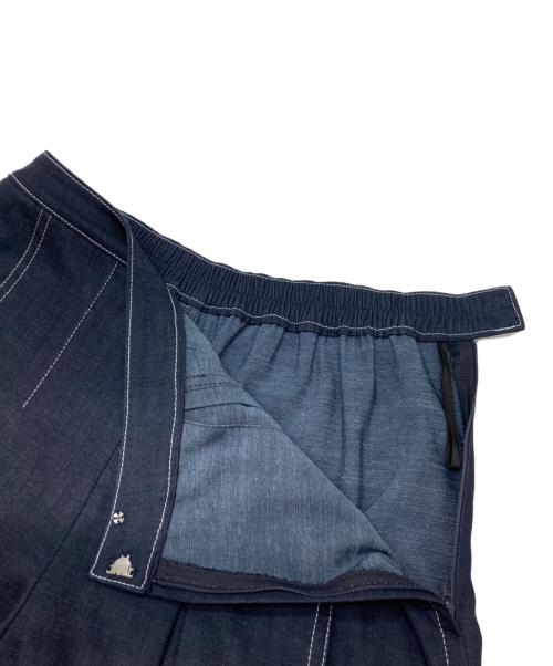 Leilian（レリアン）Leilian (レリアン) クロップドフレアパンツ ネイビー サイズ:9の古着・服飾アイテム