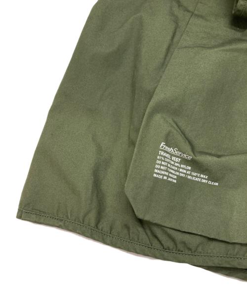FreshService（フレッシュサービス）FreshService (フレッシュサービス) トラベルベスト グリーン サイズ:不明（実寸参照）の古着・服飾アイテム