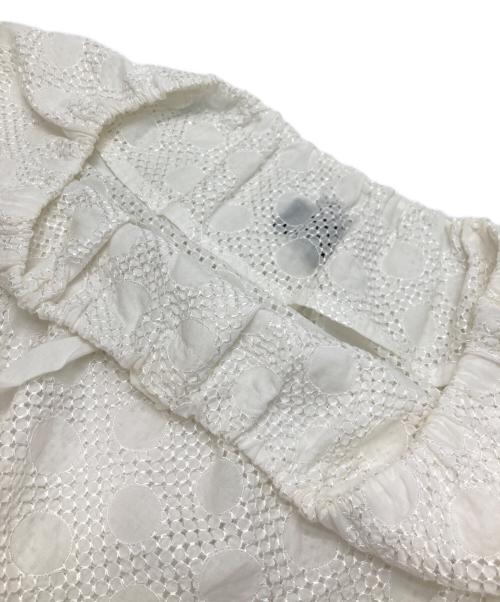 tricot COMME des GARCONS（トリココムデギャルソン）tricot COMME des GARCONS (トリココムデギャルソン) カットワークブラウス ホワイト サイズ:Mの古着・服飾アイテム