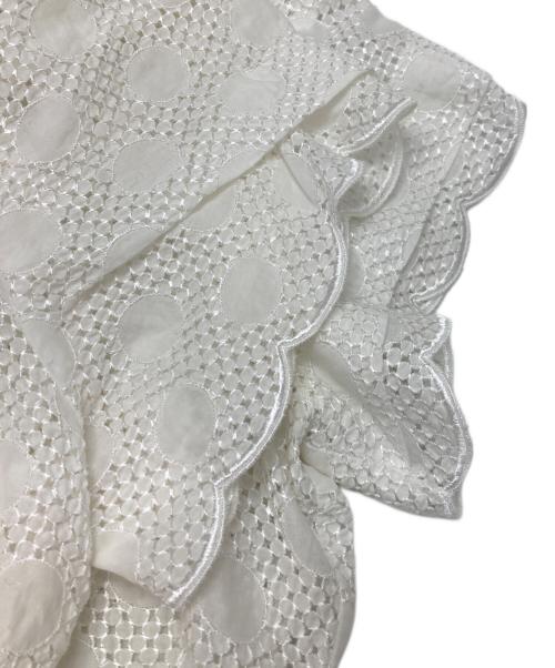 tricot COMME des GARCONS（トリココムデギャルソン）tricot COMME des GARCONS (トリココムデギャルソン) カットワークブラウス ホワイト サイズ:Mの古着・服飾アイテム