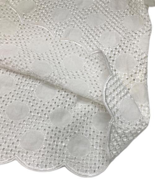 tricot COMME des GARCONS（トリココムデギャルソン）tricot COMME des GARCONS (トリココムデギャルソン) カットワークブラウス ホワイト サイズ:Mの古着・服飾アイテム