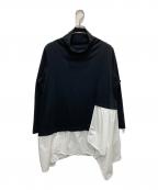 m-mefuメフウ）の古着「ワンピース」｜ブラック×ホワイト