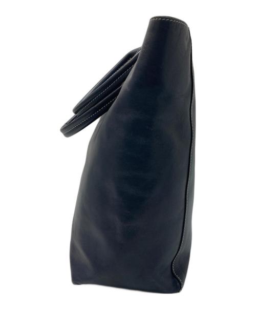HIROFU（ヒロフ）HIROFU (ヒロフ) レザートートバッグ ネイビーの古着・服飾アイテム