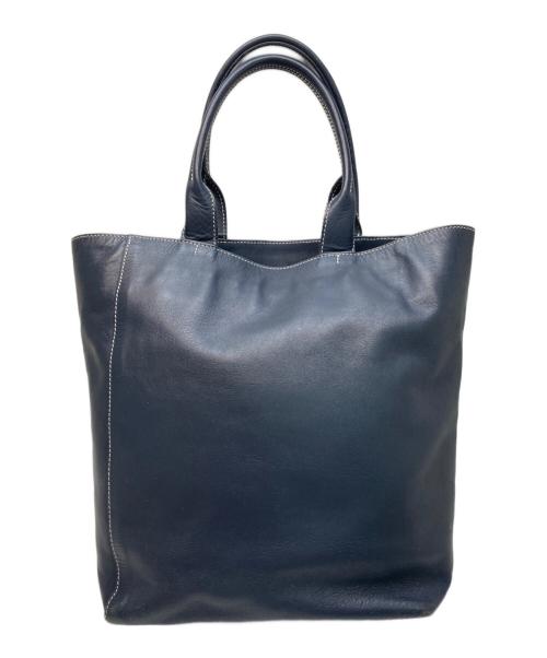 HIROFU（ヒロフ）HIROFU (ヒロフ) レザートートバッグ ネイビーの古着・服飾アイテム