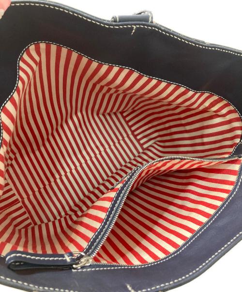 HIROFU（ヒロフ）HIROFU (ヒロフ) レザートートバッグ ネイビーの古着・服飾アイテム