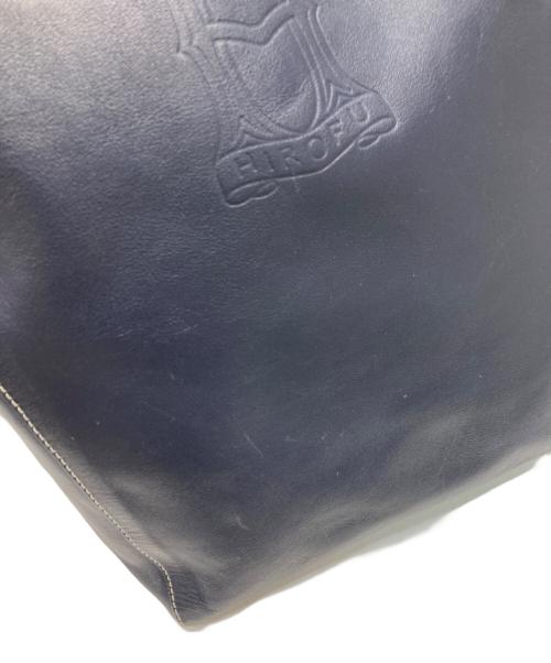 HIROFU（ヒロフ）HIROFU (ヒロフ) レザートートバッグ ネイビーの古着・服飾アイテム