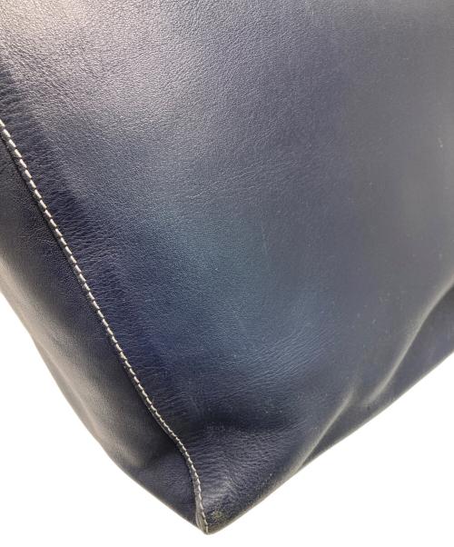 HIROFU（ヒロフ）HIROFU (ヒロフ) レザートートバッグ ネイビーの古着・服飾アイテム