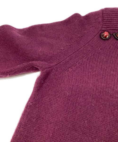 BURBERRY LONDON（バーバリーロンドン）BURBERRY LONDON (バーバリーロンドン) ビジューニット パープル サイズ:Mの古着・服飾アイテム