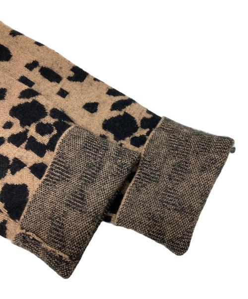 BURBERRY LONDON（バーバリーロンドン）BURBERRY LONDON (バーバリーロンドン) 総柄Vネックニット ブラウン サイズ:Sの古着・服飾アイテム