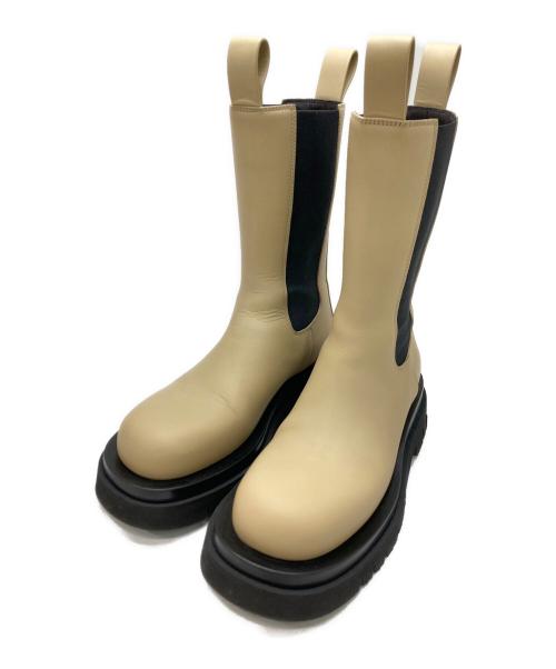 BOTTEGA VENETA（ボッテガベネタ）BOTTEGA VENETA (ボッテガベネタ) ザ・ラグ・チェルシーブーツ ベージュ サイズ:35 1/2の古着・服飾アイテム