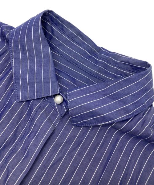 ROPE（ロペ）ROPE (ロペ) フレアシャツワンピース ブルー サイズ:38の古着・服飾アイテム