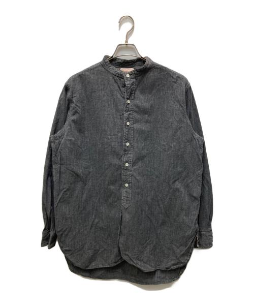 BONCOURA（ボンクラ）BONCOURA (ボンクラ) バンドカラーシャツ グレー サイズ:38の古着・服飾アイテム