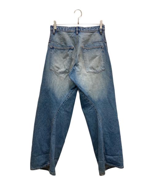 NVRFRGT（ネヴァーフォーゲット）NVRFRGT (ネヴァーフォーゲット) 立体裁断ジーンズ ブルー サイズ:1の古着・服飾アイテム