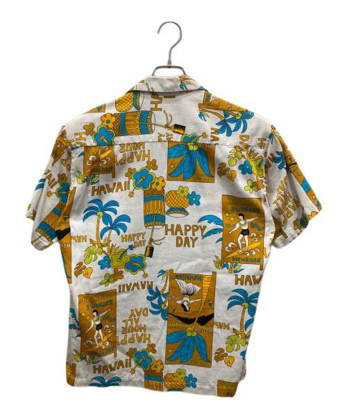 HOOKANO（ホオカノ）HOOKANO (ホオカノ) アロハシャツ ホワイト×イエロー サイズ:Mの古着・服飾アイテム