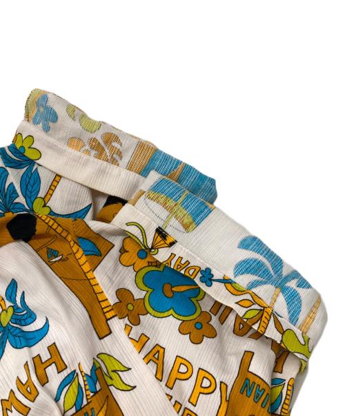 HOOKANO（ホオカノ）HOOKANO (ホオカノ) アロハシャツ ホワイト×イエロー サイズ:Mの古着・服飾アイテム