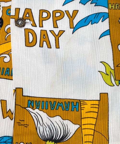 HOOKANO（ホオカノ）HOOKANO (ホオカノ) アロハシャツ ホワイト×イエロー サイズ:Mの古着・服飾アイテム