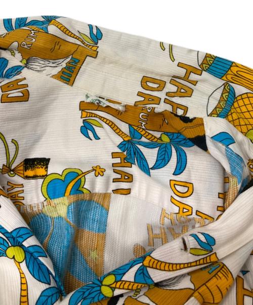 HOOKANO（ホオカノ）HOOKANO (ホオカノ) アロハシャツ ホワイト×イエロー サイズ:Mの古着・服飾アイテム