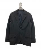 TOMORROW LANDトゥモローランド）の古着「シルクリネン混2Bテーラードジャケット」｜ブラック