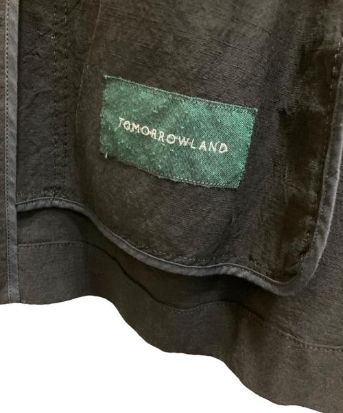 TOMORROW LAND（トゥモローランド）TOMORROW LAND (トゥモローランド) シルクリネン混2Bテーラードジャケット ブラック サイズ:48の古着・服飾アイテム