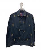 al's attire×BEAMS PLUSアルズアタイア×ビームスプラス）の古着「Paisley Open Collar Shirt」｜ネイビー