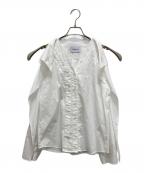 KINDER SALMONキンダーサロモン）の古着「デザインスリーブブラウス」｜ホワイト