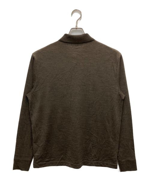 Aquascutum（アクアスキュータム）Aquascutum (アクアスキュータム) TEC.3 NZ Merino Wool Polo ブラウン サイズ:Lの古着・服飾アイテム