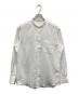Aquascutum（アクアスキュータム）の古着「ブラッシュドツイルバンドカラーシャツ」｜ホワイト