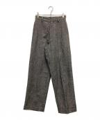 MADISON BLUEマディソンブルー）の古着「ウールリネンハイウエストパンツ」｜グレー