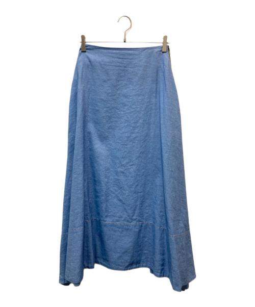 MADISON BLUE（マディソンブルー）MADISON BLUE (マディソンブルー) シャンブレーフレアスカート インディゴ サイズ:01の古着・服飾アイテム