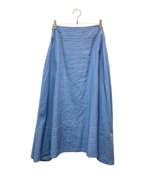 MADISON BLUE（マディソンブルー）MADISON BLUE (マディソンブルー) シャンブレーフレアスカート インディゴ サイズ:01の古着・服飾アイテム