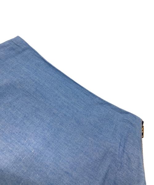 MADISON BLUE（マディソンブルー）MADISON BLUE (マディソンブルー) シャンブレーフレアスカート インディゴ サイズ:01の古着・服飾アイテム