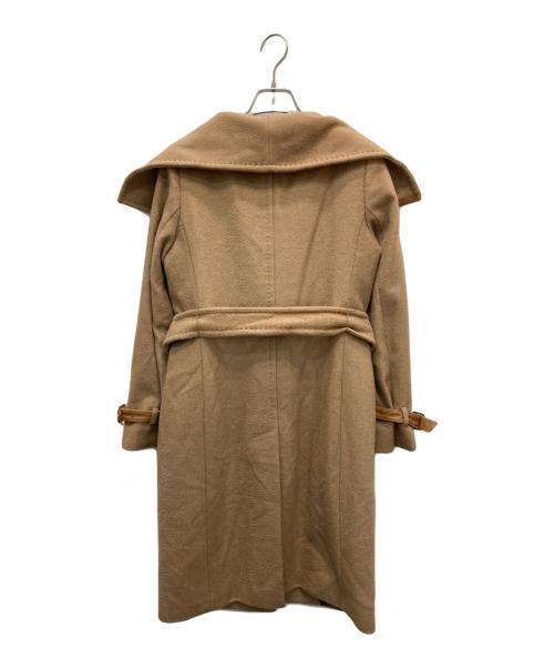 MaxMara（マックスマーラ）MaxMara (マックスマーラ) キャメル レザーパイピングコート ベージュ サイズ:36の古着・服飾アイテム
