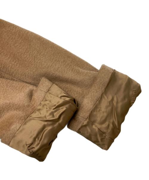 MaxMara（マックスマーラ）MaxMara (マックスマーラ) キャメル レザーパイピングコート ベージュ サイズ:36の古着・服飾アイテム