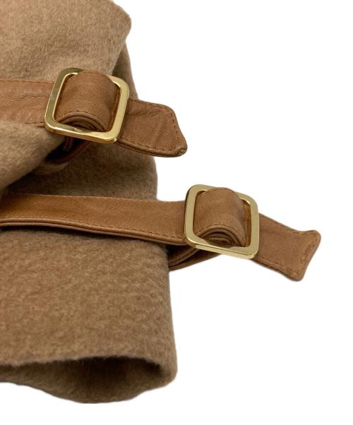 MaxMara（マックスマーラ）MaxMara (マックスマーラ) キャメル レザーパイピングコート ベージュ サイズ:36の古着・服飾アイテム