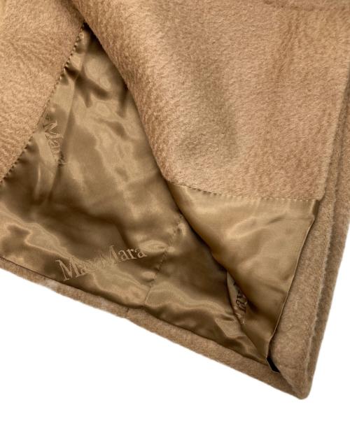 MaxMara（マックスマーラ）MaxMara (マックスマーラ) キャメル レザーパイピングコート ベージュ サイズ:36の古着・服飾アイテム