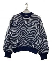 NKNIT（ンニット）の古着「ケーブルニット」｜ネイビー