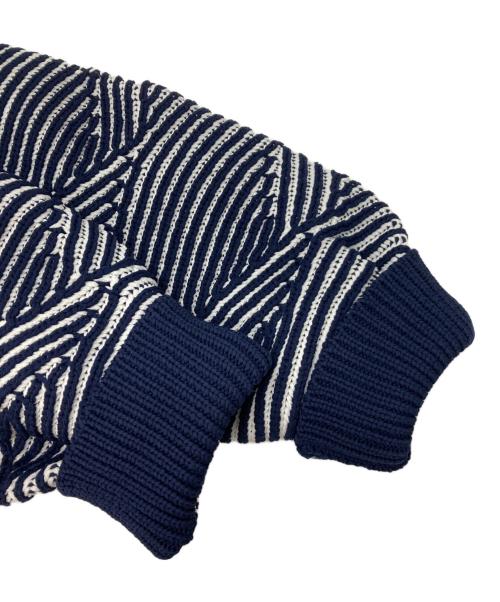 NKNIT（ンニット）NKNIT (ンニット) ケーブルニット ネイビー サイズ:不明(実寸参照)の古着・服飾アイテム