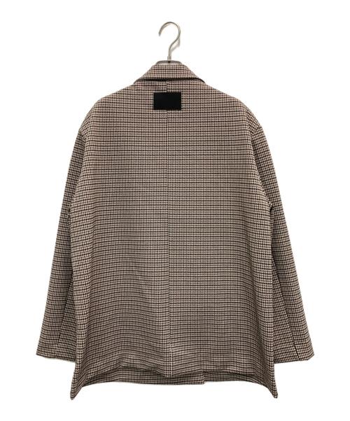 COGTHEBIGSMOKE（コグザビッグスモーク）COGTHEBIGSMOKE (コグザビッグスモーク) 千鳥柄テーラードジャケット ベージュ サイズ:不明(実寸参照)の古着・服飾アイテム