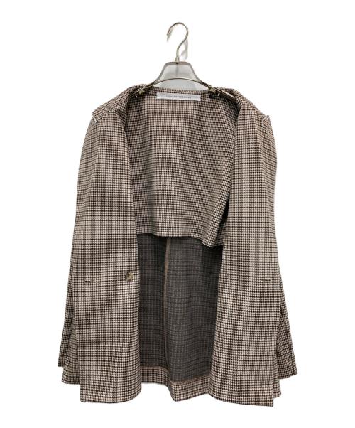 COGTHEBIGSMOKE（コグザビッグスモーク）COGTHEBIGSMOKE (コグザビッグスモーク) 千鳥柄テーラードジャケット ベージュ サイズ:不明(実寸参照)の古着・服飾アイテム