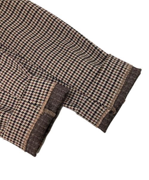 COGTHEBIGSMOKE（コグザビッグスモーク）COGTHEBIGSMOKE (コグザビッグスモーク) 千鳥柄テーラードジャケット ベージュ サイズ:不明(実寸参照)の古着・服飾アイテム