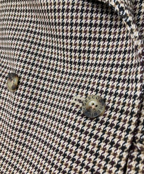 COGTHEBIGSMOKE（コグザビッグスモーク）COGTHEBIGSMOKE (コグザビッグスモーク) 千鳥柄テーラードジャケット ベージュ サイズ:不明(実寸参照)の古着・服飾アイテム