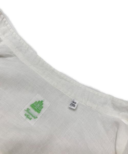 finamore（フィナモレ）finamore (フィナモレ) リネンシャツワンピース ホワイト サイズ:40の古着・服飾アイテム