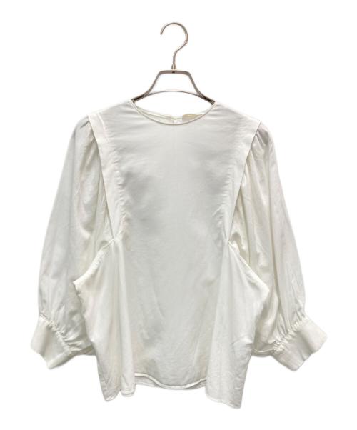 BALLSEY（ボールジィ）BALLSEY (ボールジィ) クリスタルコットンボリュームスリーブブラウス ホワイト サイズ:36の古着・服飾アイテム