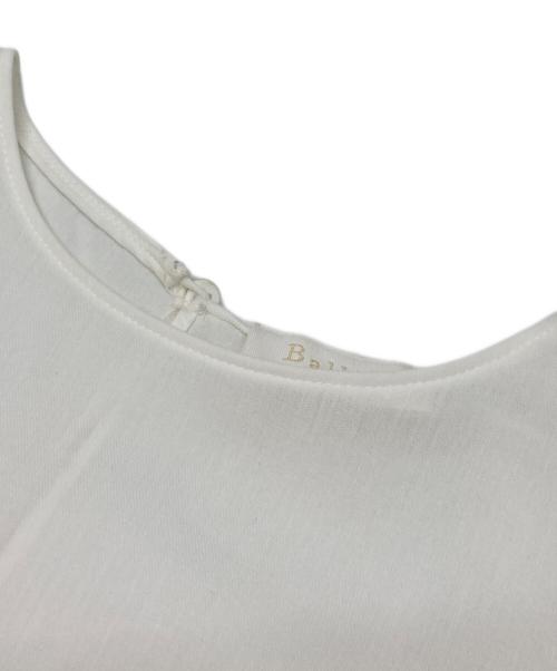 BALLSEY（ボールジィ）BALLSEY (ボールジィ) クリスタルコットンボリュームスリーブブラウス ホワイト サイズ:36の古着・服飾アイテム