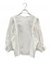 BALLSEY（ボールジィ）の古着「クリスタルコットンボリュームスリーブブラウス」｜ホワイト