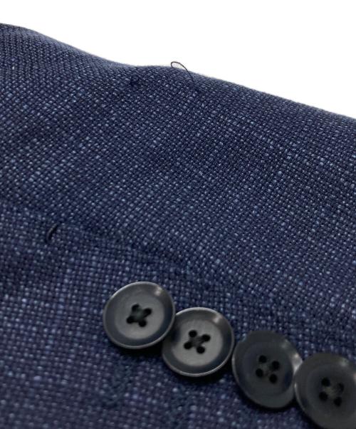 TOMORROW LAND PILGRIM（トゥモローランド ピルグリム）TOMORROW LAND PILGRIM (トゥモローランド ピルグリム) ウールリネン シングルブレステッド2Bジャケット ネイビー サイズ:44の古着・服飾アイテム