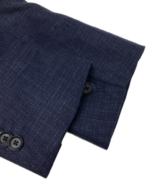 TOMORROW LAND PILGRIM（トゥモローランド ピルグリム）TOMORROW LAND PILGRIM (トゥモローランド ピルグリム) ウールリネン シングルブレステッド2Bジャケット ネイビー サイズ:44の古着・服飾アイテム