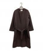 BEAUTY&YOUTHビューティーアンドユース）の古着「MANTECOノーカラーベルトロングコート」｜ブラウン