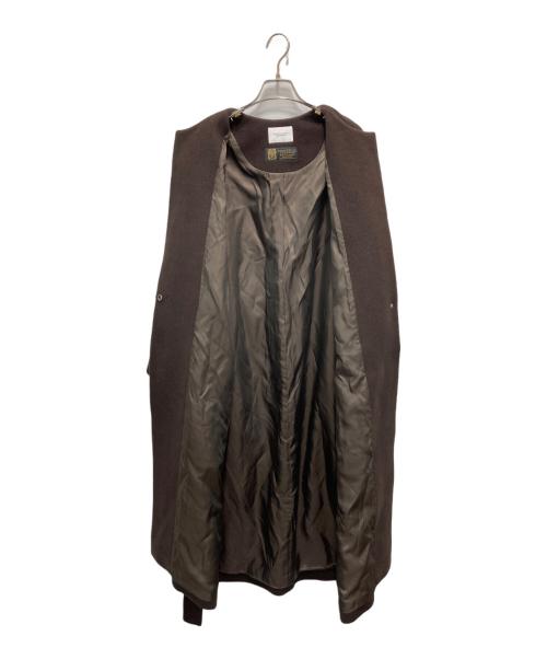 BEAUTY&YOUTH（ビューティーアンドユース）BEAUTY&YOUTH (ビューティーアンドユース) MANTECOノーカラーベルトロングコート ブラウン サイズ:Mの古着・服飾アイテム