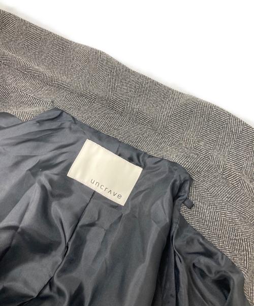 uncrave（アンクレイヴ）uncrave (アンクレイヴ) ヘリンボーンジャケットコート グレー サイズ:2の古着・服飾アイテム